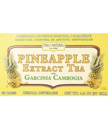 Only Natural Tea Pineapple Extract & Garcinia Cambogia Tea Bags - 20 Count - Buy Online on SooperMarket.com