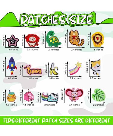 NICEVINYL 100Pcs Random Iron on Patches for Clothing - Assorted Funny Embroidered Appliques for DIY Clothes Repair - Buy Online on SooperMarket.com