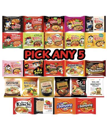 Samyang Buldak Noodles Variety Bonanza: Pick Any 5 Flavours for a Noodle Extravaganza