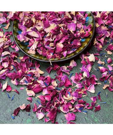 Edible 'Enchanted Forest' Pink Red and Burgundy Rose with Blue Cornflower Dried Flower Petal Mix - 50g - Food Grade - Culinary - Cake - Bake - Decoration (184) Cornflower 50g - Buy Online on SooperMarket.com