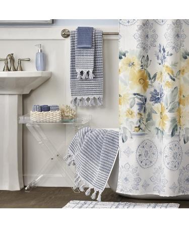 SKL Home Longborough 100% Turkish Cotton Washcloth Set - 12x12 - Denim Blue - 4 Pack - Buy Online on SooperMarket.com