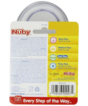 Nuby 4-Pack Fast Flow Nipples - Standard Neck, One Size - Buy Online on SooperMarket.com