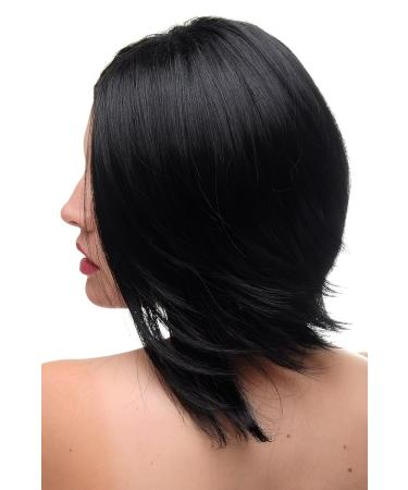 Shop WIG ME UP Women's Short Bob Wig - Boldly Parted Asymmetrical Black GF-W2202-1 | International Shipping Available - Buy Online on SooperMarket.com