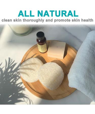36 pcs/set Natural Exfoliating Face Pad Loofah Sponge Facial Brush - Shower Scrubber for Men & Women - Renew Resource - Pack of 36 - Buy Online on SooperMarket.com