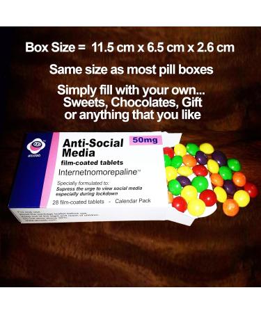 That's Amazing Lockdown Joke Pill Box Prank - Fill with your own sweets or chocolates - Great Xmas or Birthday Gift (Anti Social Media) - Buy Online on SooperMarket.com