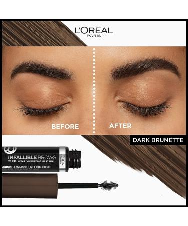 L'Oreal Paris Infallible Volumizing Brow Mascara - 4.0 Dark Brunette - 0.13 Fl Oz - Buy Online on SooperMarket.com