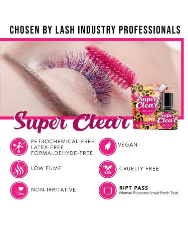 Lyon Lash Super Clear Eyelash Extension Glue 10ml | 1-2 Sec Drying | 6-8 Weeks Retention | Professional Adhesive - Buy Online on SooperMarket.com