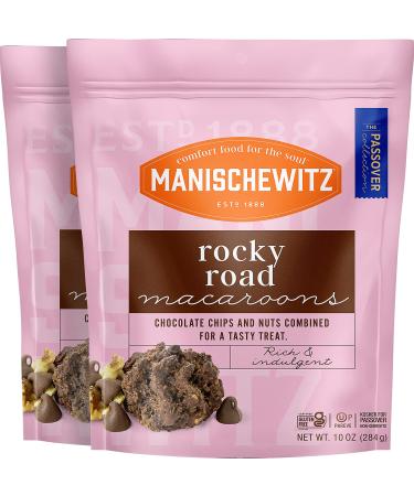 Manishewitz Rocky Road Macaroons 10oz (2 Pack) | Resealable Bag Dairy Free Gluten Free Kosher (including Passover)
