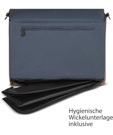 ABC Design Urban Diaper Bag - Stylish Crossbody Messenger with Baby Accessories Large Compartment & Wide Shoulder Strap - Durable Polyester in Lake Color - Buy Online on SooperMarket.com