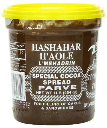 Hashachar Parve Chocolate Spread 16oz - Pack of 6 | Delicious Dairy-Free Spread - Buy Online on SooperMarket.com