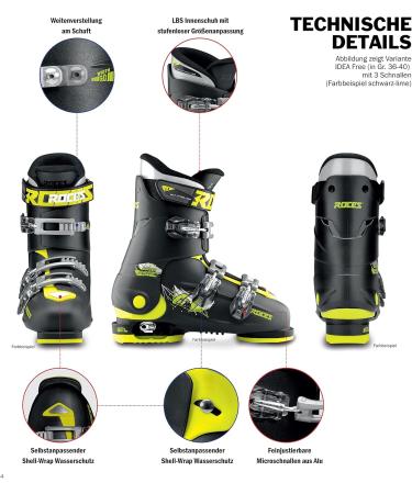 Roces Children's Ski Boots Idea Up - Adjustable Deep Pink-White Black-Lime for International Shipping - Buy Online on SooperMarket.com
