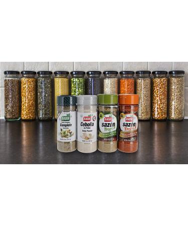 Badia Complete Seasoning  Sazon Tropical with Annatto & Coriander  Sazon Tropical  and Onion Powder Seasoning Bundle (4 Pack) W/ Premium Penguin Recipe Card - Seasonings for Meats  Salads  and More! - Buy Online on SooperMarket.com