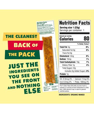 Solely Organic Mango Fruit Jerky - 0.8 oz | Healthy Snack, Gluten-Free - Buy Online on SooperMarket.com