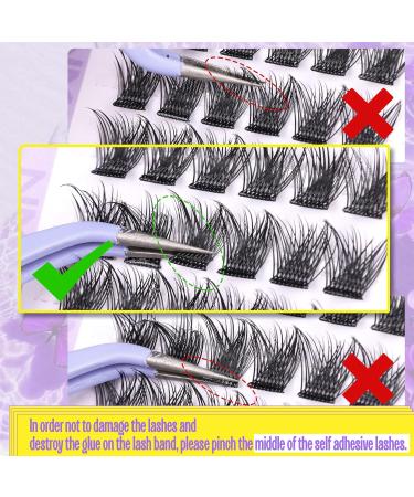 Self Adhesive Lash Clusters - Natural Eyelashes Extension No Glue Needed DIY Wispy Lashes CD Curl 10-16MM 72Pcs by Zegaine - Shop Now - Buy Online on SooperMarket.com