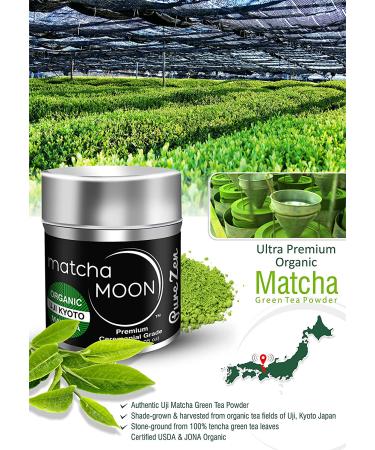 Matcha Moon - Organic Ceremonial Grade Japanese Matcha Green Tea Powder from Uji Kyoto Japan - USDA Certified - 30g Tin - Pure Zen - Buy Online on SooperMarket.com
