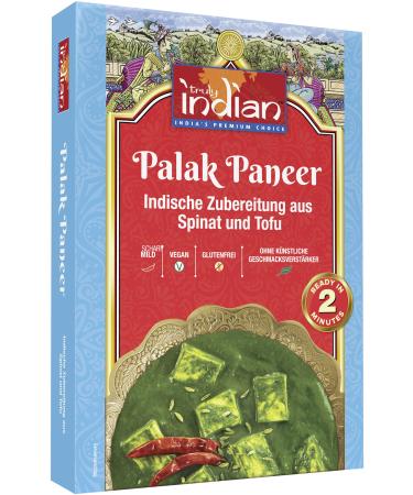 Truly Indian Palak Paneer Kashmiri ready meal spinach with tofu pack of 6 (6 x 300 g) Spinach & Tofu