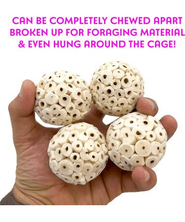 M&M Assorted Sola Bird Toys - Natural Shredding Foot Toys with Small Sola Balls (12-Pack) - Buy Online on SooperMarket.com
