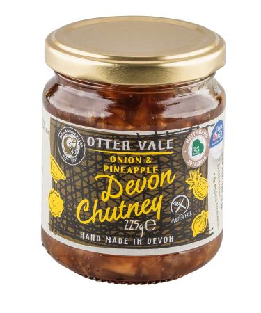 Otter Vale Products|Otter Vale Devon Onion & Pineapple Chutney sweet and tangy mix of onion and marmalade hand-made in Devon gluten-free 225g glass jar