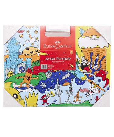 Faber-Castell Artist Portfolio: Art Portfolio for Kids Artwork - 9 Expandable Pockets for Large Art - 17" x 13"