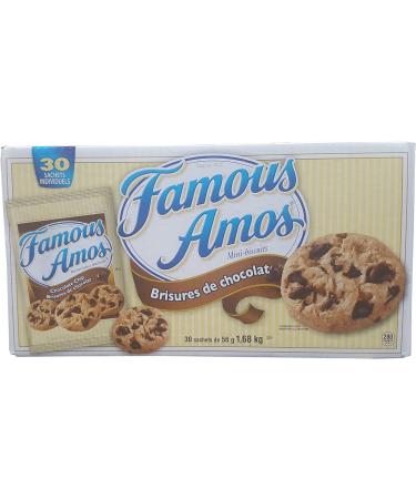 Famous Amos Chocolate Chip Cookies 30 X 56 Grams Net Wt 1.68 Kg 1680 Grams