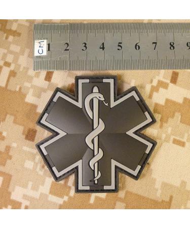 ACU Black EMS EMT Paramedic Morale Patch | Tactical PVC 3D Fastener - Buy Online on SooperMarket.com