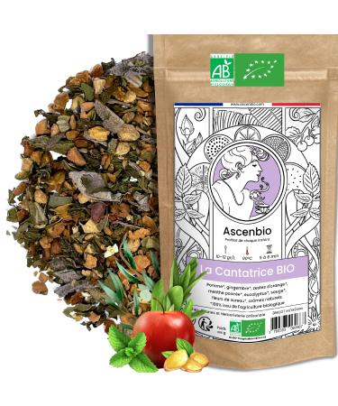 Ascenbio - Infusion Organic cantatrice 180 g loose Prepared and packaged in France Biodegradable packaging