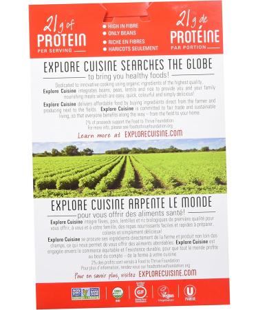 EXPLORE CUISINE Organic Edamame and Mung Bean Fettuccine 6 Count 1.6 Kilogram - Buy Online on SooperMarket.com