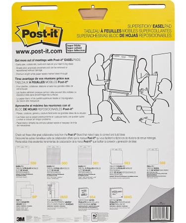 Post-it Super Sticky Easel Pad  25 in x 30 in Sheets  Yellow Paper with Lines  30 Sheets/Pad  2 Pads/Pack  Great for Virtual Teachers and Students (561) - Buy Online on SooperMarket.com
