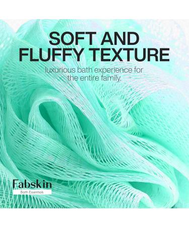 Luxury Bathing Round Loofah for Men & Women - Aqua & Pink | Enhance Your Shower Experience - Buy Online on SooperMarket.com