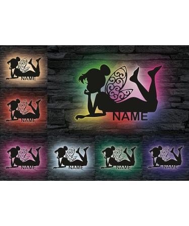 Personalized Fairy Elf LED Night Light - 13 MDF Colors 7 LED Options | Unique Slumber Light for Kids' Rooms & Gifts - Buy Online on SooperMarket.com