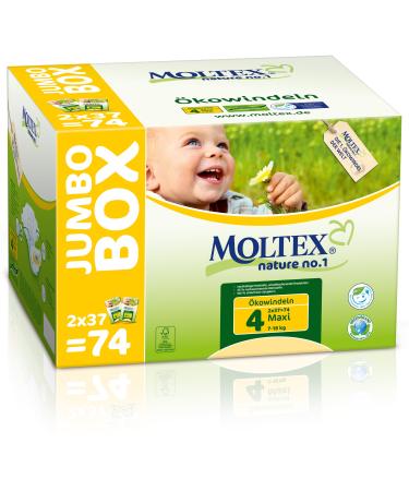 Moltex Nature No. 1 eco diapers size 4 (Maxi) 7-18 kg (1 x 74 diapers)