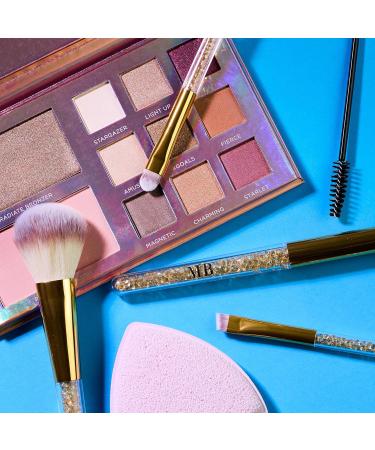 Expressions 10pc Pro Makeup Brush Set with Sparkling Gemstones - Quality Soft Bristle Tools for Professional Makeup - Buy Online on SooperMarket.com