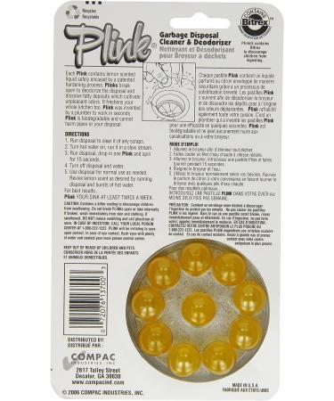 Compac Plink Lemon Garbage Disposal Cleaner & Deodorizer 10ct - Pack of 12 - Buy Online on SooperMarket.com