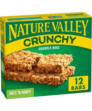 Nature Valley Crunchy Granola Bar Oats 'N Honey 8.94 oz 12 ct (Pack of 12) Oat N Honey