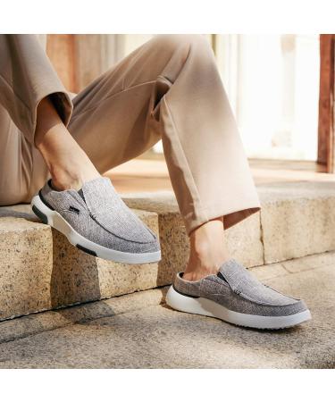 OrthoComfoot Men's Plantar Fasciitis Foot Pain Relief Loafers - 8 W4 Light Grey - Buy Online on SooperMarket.com