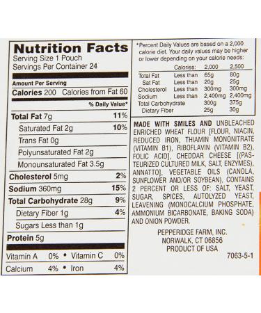 Pepperidge Farm Goldfish Cheddar 1.5 oz Bags - Pack of 24 | Delicious Snack for All Ages - Buy Online on SooperMarket.com