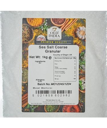 Old India Sea Salt Coarse Granular 1kg - Pure and Natural Salt for Cooking and Seasoning - Buy Online on SooperMarket.com
