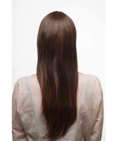 WIG ME UP 3421-2T33 | Brown Long Straight Hair Wig with Cheeky Bangs & Streaks - International Shipping Available - Buy Online on SooperMarket.com