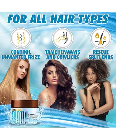Biotin Hair Mask with Keratin, Collagen, and Argan Oil - Deep Conditioning Treatment for Dry, Damaged Hair - Hydrating Growth Mask for Split Ends - Buy Online on SooperMarket.com