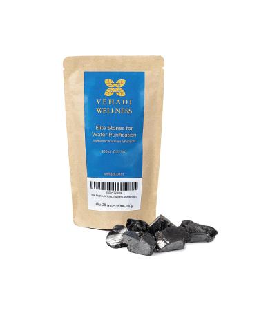 Elite Shungite Stones for Water Purification 100g (0.22 lbs) Crystal Water Bottle Healing Healing Crystal Infused Water Authentic Shungite Nuggets for Water Cleansing and Filtering 100g Elite Shungite
