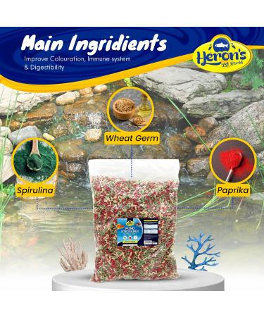 HERONS Pond Sticks Mix Ultralight 15L - Koi & Goldfish Food - Complete Feed for Pond Fish - Buy Online on SooperMarket.com