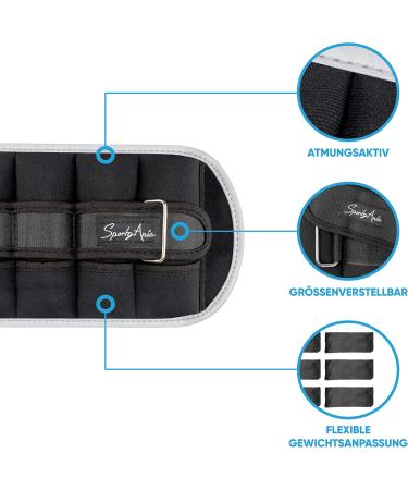 Sportyanis Adjustable Weight Cuff 2 Set | Ankle Weights for Running & Jogging | 1.6 kg Pair with Reflectors - Perfect for Legs & Arms - Buy Online on SooperMarket.com