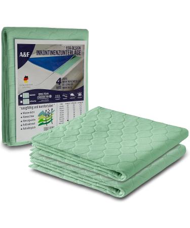 A&F Incontinence Edition 60x60 (2-Pack) - 4-Layer Washable Hospital Pad | 26280ml/m Suction Power | Baby Bed & Cot Mattress Protection - Buy Online on SooperMarket.com