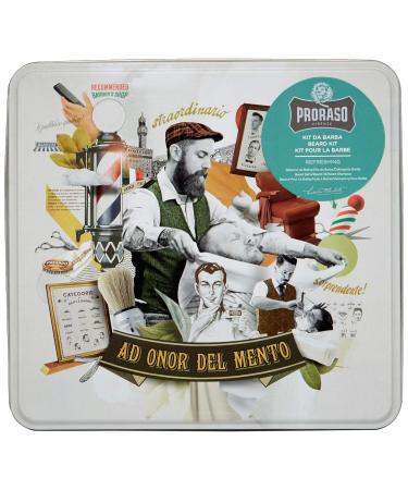 Proraso Metal Box Beard Care - Refreshing Beard Grooming Essentials for Men | Shop Internationally - Buy Online on SooperMarket.com