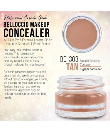 Belloccio High Definition Tan Shade Makeup Concealer 5g Jar - Conceal Imperfections and Dark Circles - For Airbrush Foundation - Buy Online on SooperMarket.com