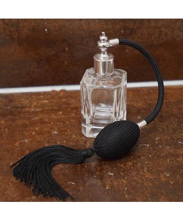 Fantasia Glass Atomizer with Ball Pump - Refillable 100ml Perfume Atomizer for Home & Travel - Square Design - Buy Online on SooperMarket.com