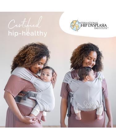 Boba Bliss Hybrid Baby Carrier: 2-in-1 Newborn to Toddler Baby Wrap & Carrier in Grey - Hip-Healthy, No-Tie Design - Soft & Stretchy Sling for Babies 7-35 lbs - Buy Online on SooperMarket.com