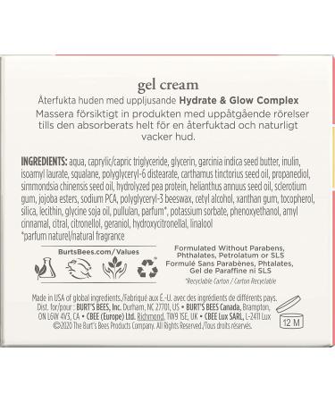 Burt's Bees Truly Glowing Replenishing Gel Face Cream Face Moisturizer for Normal and Combination Skin 99% Natural Origin Developed with Dermatologists 51g Gel Cream With Hydrate and Glow Complex - Buy Online on SooperMarket.com
