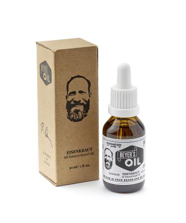 Beyer's Oil Beard Oil Verbena 30ml - 100% natural - Softens the beard Verbena (Herb fresh) 30 ml (1 pack)