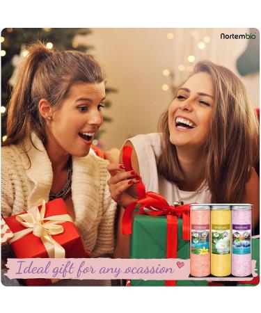 Nortembio Epsom Salt Set - Aromatherapy Trio (Cinnamon Jasmine Rose) | Hydrated with Vitamin C & E | 3 x 430g | E-book Included | Perfect for Floating Therapy - Buy Online on SooperMarket.com